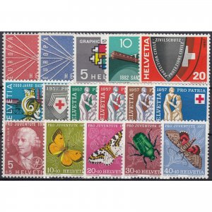 Switzerland 1957 Complete Yearset MNH Luxe