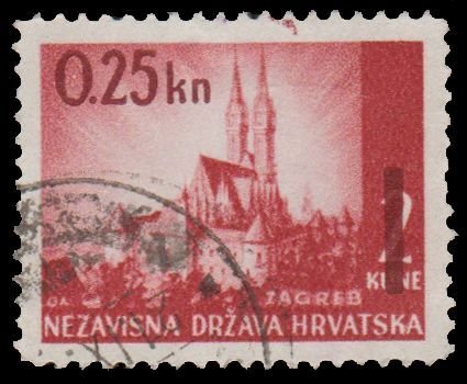 CROATIA STAMP 1942. SCOTT # 53. USED. # 2