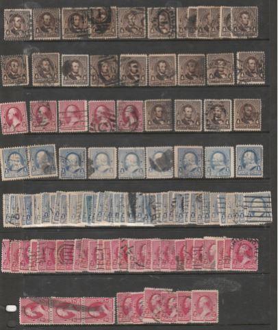 U.S. Scott #219-219D-220-222 Stamp - U.S. Used Lot