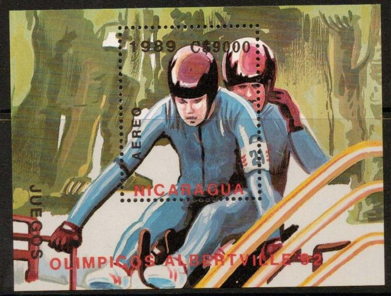 NICARAGUA SGMS3043 1989  WINTER OLYMPIC GAMES MNH 