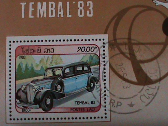 ​LAOS-1983-SC#466  TEMBAL'83-WORLD STAMP SHOW-BASEL-CTO S/S VF LAST ONE