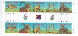 BARBADOS MNH SETS & SS FROM DEALERS ACCUMULATION SCV OVER $222.00 - Q117