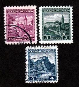 Czechoslovakia # 184-186 Used!