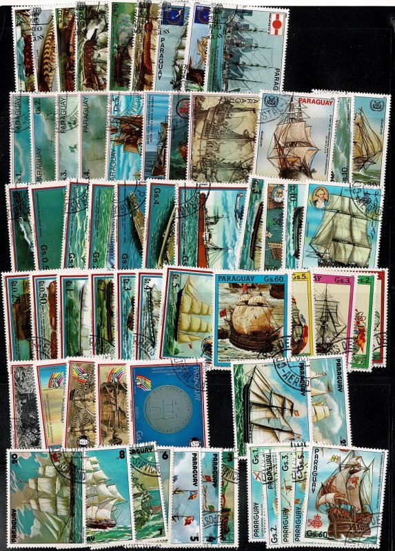 Paraguay pictorial sets page 7: ships