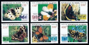 1998 Benin 1070-1075 Butterflies​​​​​​​