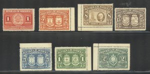 Honduras Scott C155-56,C158-62 Unused NG - 1946 WWII Victory over Japan