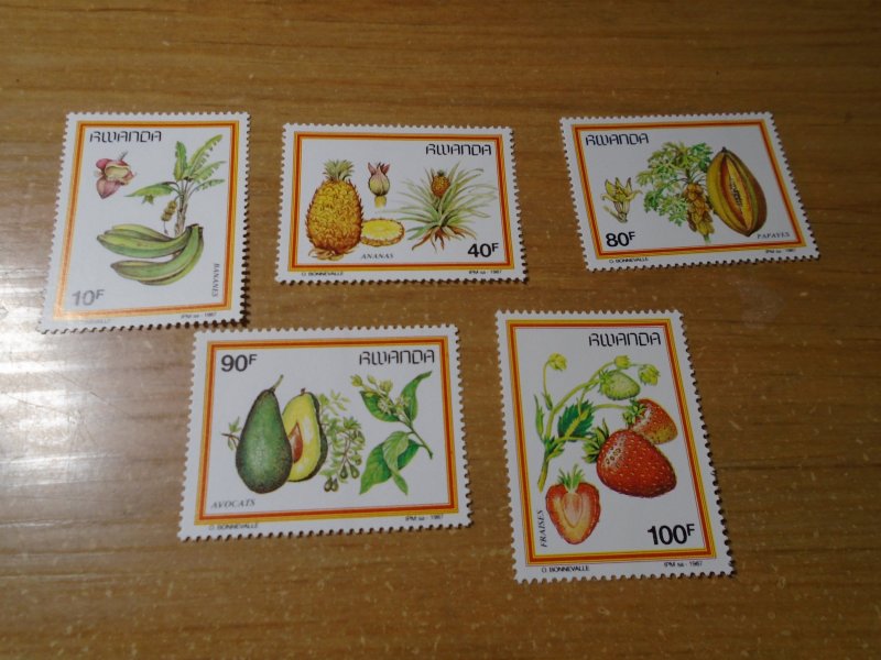 Rwanda  #  1287-91  MNH