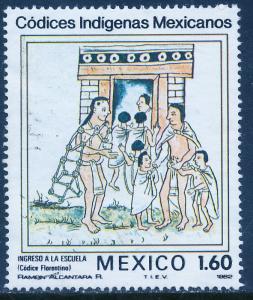 MEXICO 1291 Aztec Codex Illustrations, School. Used. (967)