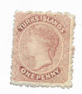 Turks Islands #1 - MH - Stamp CAT VALUE $67.50