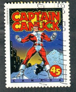 Canada #1582 Captain Canuck used single