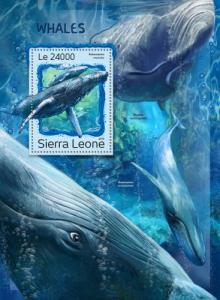 SIERRA LEONE 2016 SHEET WHALES MARINE LIFE srl161209b