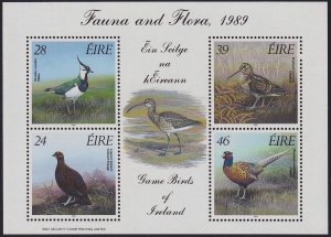 Ireland - 1989 - Scott #758a - used Souvenir Sheet (CTO) - Wildlife Gaming Birds