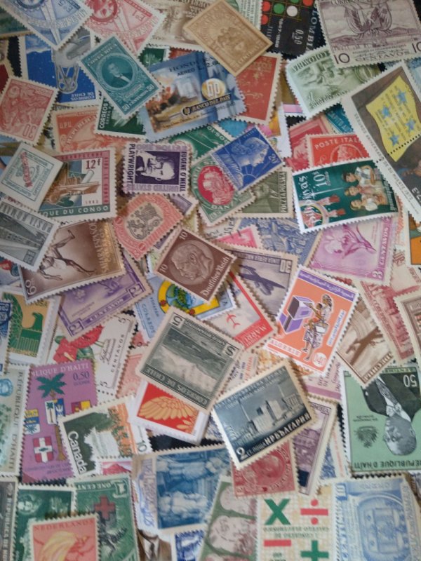 100 Unused Mint WW MNH Miint Stamps ALL DIFFERENT Vintage/Antique Dates Quality