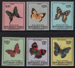 HAITI 625-627,  C348-C350   MNH  BUTTERFLIES SET