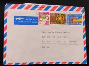 DM)1978, HELVETIA, LETTER SENT TO U.S.A, AIR MAIL WITH STAMPS LES GRISONS LAND