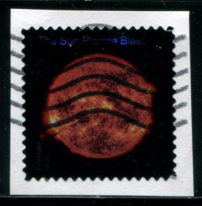 5602 US (55c) Sun Science - Plasma Blast SA, used on paper