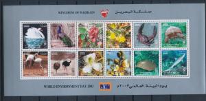 [31566] Bahrain 2003 Animals World Environment Day Birds Marine life MNH Sheet