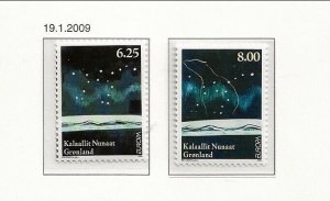 Greenland Sc 537-8 NH SET of 2009 - Europa Issue - Northern sky