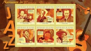 Guinea 2010 MNH - Birthday of Boris Vian (1920-1959). YT 5086-5091, Mi 7711-7716