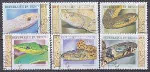 1999 Benin 1177-1182 used Reptiles / Snakes 5,00 €