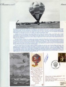 AC8c (Jersey) 1st Manned Aerial Voyage Signed by Peter Sadler