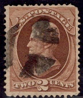 US Stamp #146 2c Red Brown Jackson USED SCV $17.20