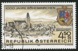 Austria Scott 1312 used CTO 1985 market town stamp