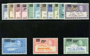 British Antarctic Territory 1971 QEII set complete MNH. SG 24-37. Sc 25-38.