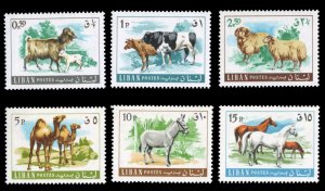 Lebanon #453-548 Cat$34, 1968 Animals, complete set, very lightly hinged