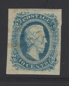 1863-64 CSA - Scott# 11 - MLH OG - Excellent Margins (BV22)