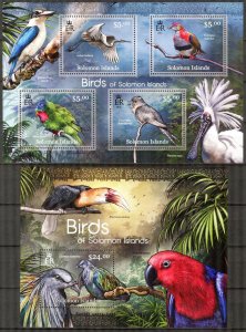 Solomon Islands 2012 Birds I sheet + S/S MNH