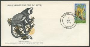 Ivory Coast, Animals, First Day Cover