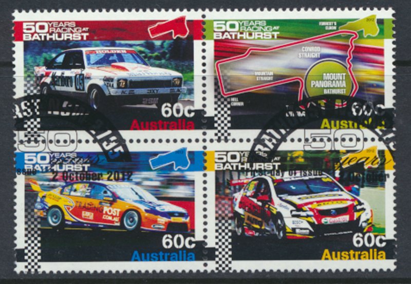 Australia SC# 3793a SG 3867a Used Bathurst Racing w/ fdc see details & scan