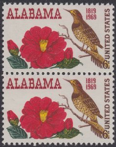 US 1375 Statehood Alabama 6c vert pair MNH 1969