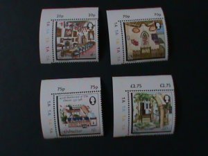 GIBRALTAR-1981 SC#402-5-450TH ANNIV: THE CONVENT-IMPRINT/PLATE NUMBER  MNH VF