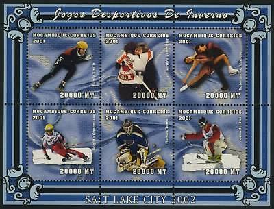 Mozambique 1438-40 MNH Winter Olympics, Skiing, Hockey, Bobsled, Skating