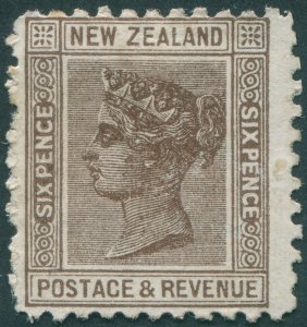 New Zealand 1897 6d brown Perf 11 SG243 unused