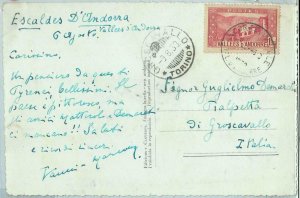 66638 - ANDORRA - Postal History -  POSTCARD to ITALY 1930