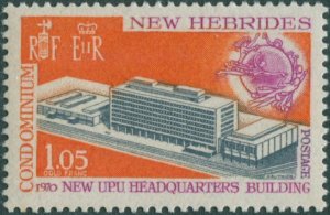 New Hebrides 1970 SG141 1f.05 UPU Headquarters MNH