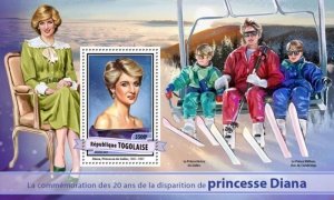 Togo - 2017 Princess Diana Anniversary - Stamp Souvenir Sheet-TG17122b