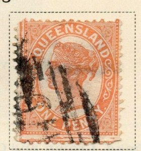 Queensland 1895 Early Issue Fine Used 1d. 326840 