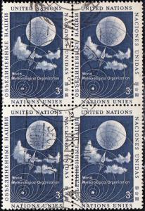 UN #49-50  Used Block of Four