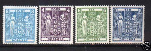 New Zealand #AR102 - #AR105 VF/NH Set