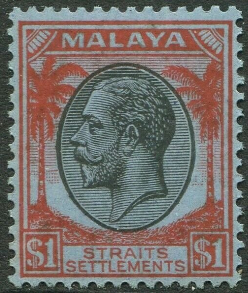 STRAITS SETTLEMENTS-1936 $1 Black & Red/Blue Sg 272 UNMOUNTED MINT V50208