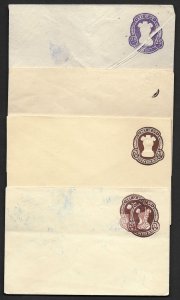 INDIA 1949 COLLECTION OF 4 POSTAL COVERS PRINTING ERRORS 1. 20a. PRINTED DOUBLE