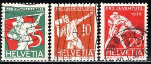 Switzerland Scott # B61- B63, used