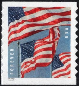 SC#5657 (Forever) U.S. Flags Coil Single: APU (2022) SA