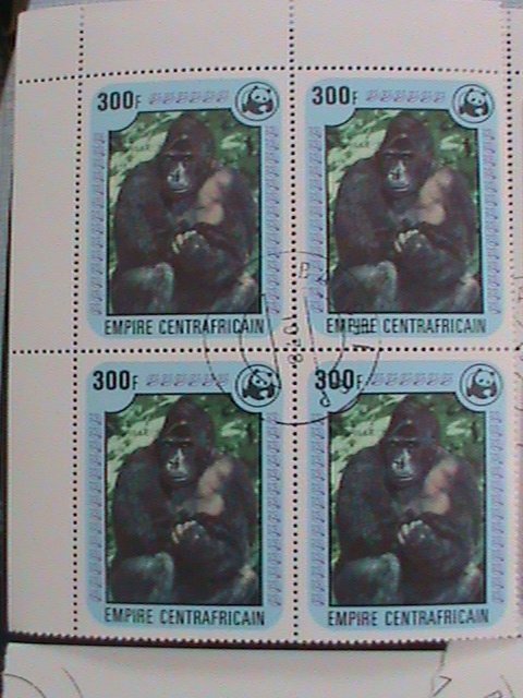 CENTRAL AFRICAN STAMP:1978- SC#323-8- ENDANGER ANIMALS-WWF- BLOCK OF 4 SETS