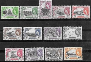 St. Helena # 140-52  QE Definitives  1953  complete (13) VLH Unused