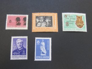 Argentina 1965 Sc 779-83 set MNH